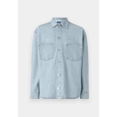 Image of Jack &amp; Jones Jorhenry Shirt, Men&#039;s, Size: Large, Light blue denim
