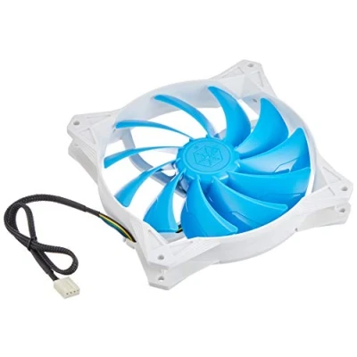 Image of SilverStone SST FQ141 FQ Series Silent Computer Case Cooling Fan 140mm PWM, High Airflow, blue white