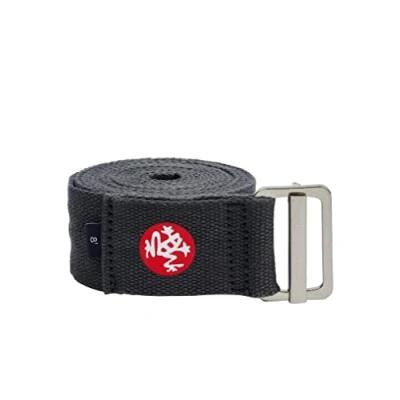 Image of Manduka Unisex Align Yoga Strap, Thunder, Standard