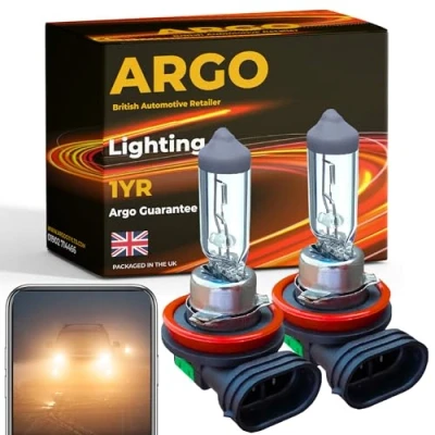 Image of Argo H11 Headlight Bulb 55w Halogen 2500k 12v PGJ19 2 Front Fog Light Lamp Car Van Main Dipped High Low Beam Bright 711