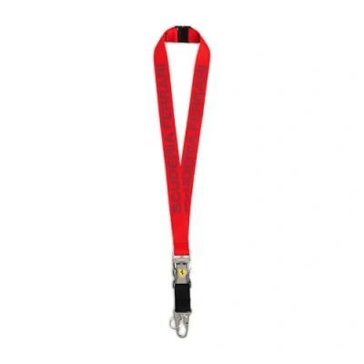 Image of Scuderia Ferrari Logo Lanyard Red