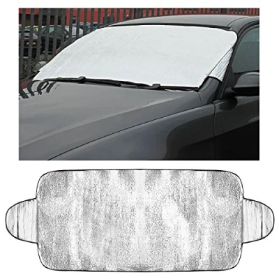 Image of XtremeAuto® Car Windscreen Cover Universal Anti Snow Frost Ice Shield Screen Dust Windshield Protector Foam Heat Sun Shade