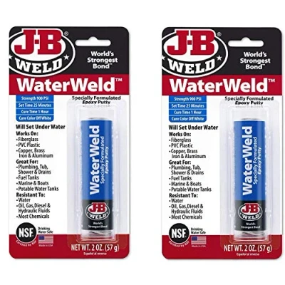 Image of J B Weld 8277 WaterWeld Epoxy Putty Stick 2 Pack