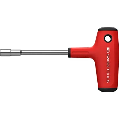 Image of PB Swiss Tools Cross Handle Bit Holder 1254.10 100 100% Made Screwdriver with Magnetic Stainless Steel for C6 and E6 (1/4 Inch) Precision Bits, Blade Length mm