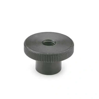 Image of Ganter Normelemente High knurled nut, DIN 466 M3, burnished steel, pack of 30