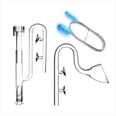 Image of FZONE Aquatic Glass Lily Pipe Set with Skimmer Inflow and Outflow for Aquarium Filter 1/2&#039;&#039;(12/16mm) Tubing
