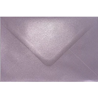 Image of C5 (162x229mm) Coloured Envelopes for A5 Greeting Cards Wedding Invitations &amp; Crafts Pack of 25 (Pearl Lilac)