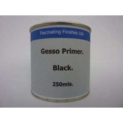 Image of 1 x 250ml Black Gesso Primer for Oil/Acrylic Paints. Canvas Wood Card