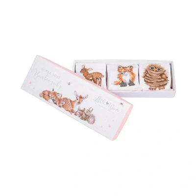 Image of Wrendale Designs Little Forest Baby Socks Set 0 6 Months
