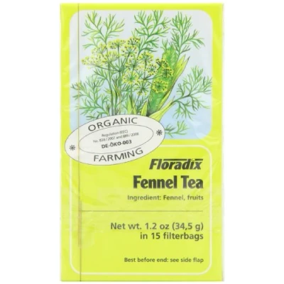 Image of Salus Haus Organic Fennel 15 Teabags (Pack of 6, Total 90 Teabags)