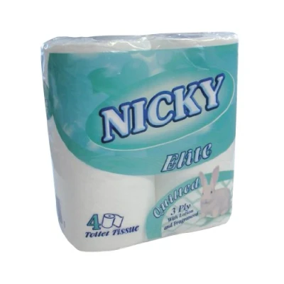 Image of Nicky Elite 3ply White Conventional Toilet Rolls Case of 40