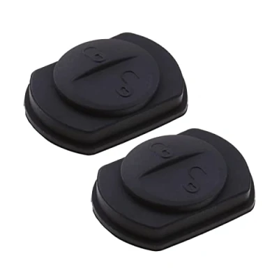 Image of ECSiNG 2PCS 2 Button Car Key Rubber Pad Protector Cover Case Compatible with Mitsubishi Colt/Warrior/Spacestar/Carisma Black Waterproof Scratch resistant Auto Accessories
