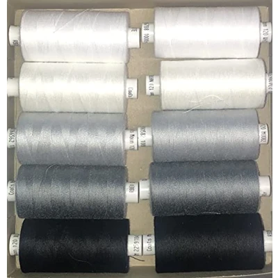 Image of Coats Moon Monochrome Sewing Thread Box of 10 reels