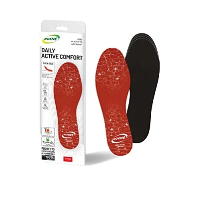 Image of Noene Daily Active Comfort Insoles Antishock for Sports Shoes Perfect and Everyday Life Ideal Men Women h: 4 mm 43/46