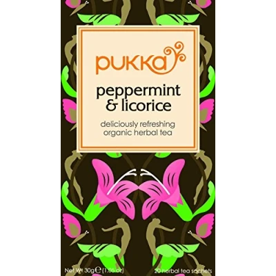 Image of (4 PACK) Pukka Herbs Org WWF P/mint &amp; Licorice Tea 20 sachet 4 PACK BUNDLE