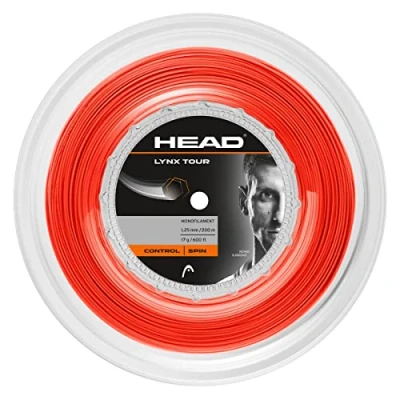 Image of HEAD Lynx Tour 200m Reel Tennis String, Orange, 16