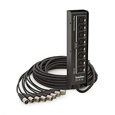 Image of SubZero 8 Channel Stage Box Heavy Duty Multicore XLR Cable 15m