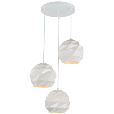Image of Italux Lighting Modern Hanging Pendant White 3 Light, E27 ITLPND 2424 3S WH