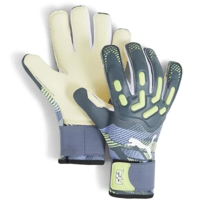Image of PUMA Future Pro Hybrid 8Gray Skies Fizzy Apple Yellow Goalkeeper Gloves