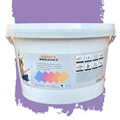 Image of Hossi&#039;s Wholesale 2.5 Litre Premium Wall Paint Lavande Provence Purple Matt Odourless Drip and Splash Resistant