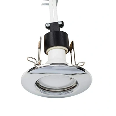 Image of MiniSun Modern Polished Chrome GU10 Ceiling Downlight Fitting