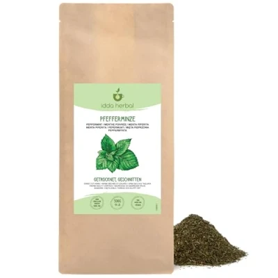 Image of Peppermint Herb Loose Tea (500g, 1.1lb), Cut and Gently Dried Leaves, 100% Natural Pure for Preparation of Herbal Tea, Infusion