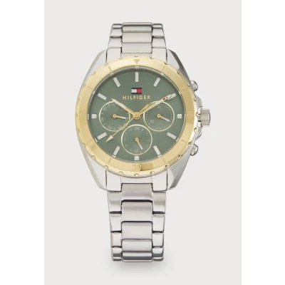 Image of Tommy Hilfiger Mellie Watch green/silver/goldcoloured, Women&#039;s, Size: One Size, Green/silver/gold coloured