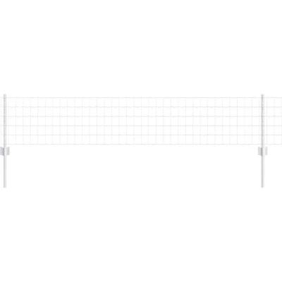 Image of vidaXL Euro Fence with 11 U Posts Silver 0,4x25 m Steel