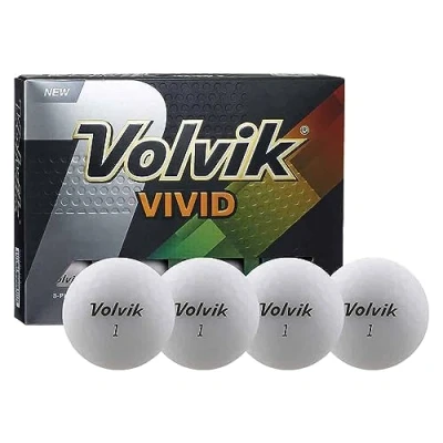 Image of Volvik Vivid Golf Balls: Matte White, Dozen