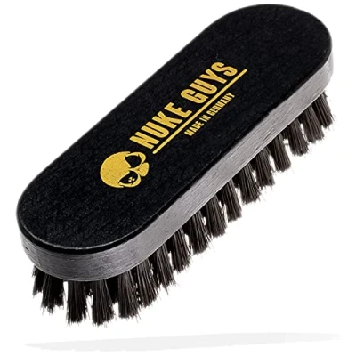 Image of Nuke Guys Leather Brush S Plastic Bristles Car Interior Cleaning Soft Textile Ideal for Seats, Upholstery, Alcantara, Leather, Convertible Tops, Carpets, Fabric Couch, Shoes