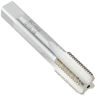 Image of Bohrcraft 41320300014 Boc/41320300014 Cutting Machine Tap DIN 5157 HSS G, Type C, Whitworth Pipe Threads 1/4 x 19 Unibox 1 V Pack of