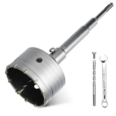 Image of hsawbit 95mm Core Drill Bit SDS Concrete Hole Cutter with 220mm Shank, Masonry Saw Wall Holesaw for Brick Stone