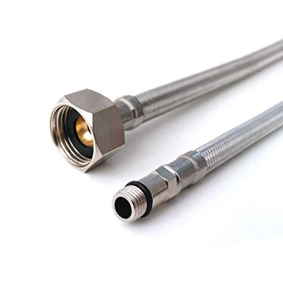 Image of Xcel Home 2 x M12 x1/2 BSP (400mm) Kitchen/Basin Monobloc Mixer Tap Connectors Flexi Pipes Tails
