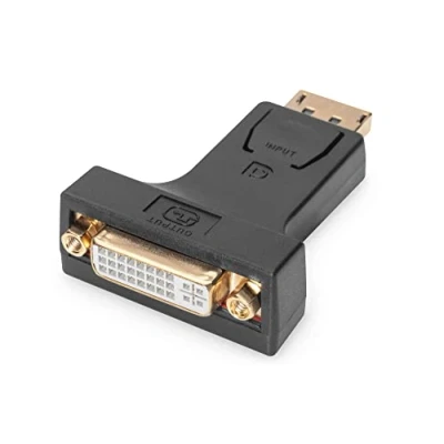 Image of DIGITUS DP Male to DVI I Female DisplayPort Adapter Black