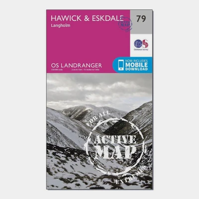 Image of Landranger Active 79 Hawick &amp; Eskdale, Langholm Map With Digital Version