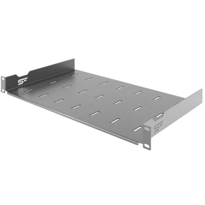 Image of Stalflex Server Rack Shelf 19 inch 1U 270mm Made of Metal Universal Vented Mount Cantilever Tray compatible with Network Cabinet and Rails