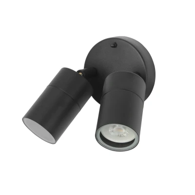 Image of Pixa Outdoor 2 Light Adjustable Spotlight Black, IP44