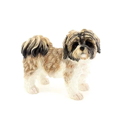 Image of Leonardo Collection Figurine, Resin, Brown &amp; White Shih Tzu, One Size
