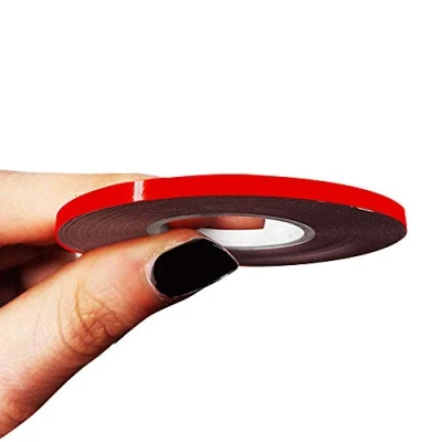 Image of 4R Quattroerre.it 10453 Trim Stripes Adhesive Strips for Cars, Red, 3 mm x 10 mt