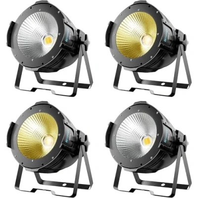 Image of BETOPPER Stage Lights 100W COB Par Light Warm/Cold White RA&gt;90 Super Bright Strobe Supports DMX512 and Master Slave Modes DMX for Theater, Photography, Party, Show, Church Event, Wedding