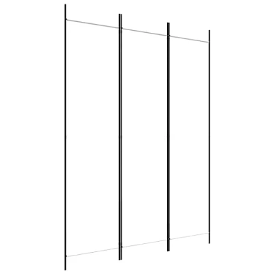 Image of vidaXL 3 Panel Room Divider in White Versatile Fabric Partition for Privacy and Sunlight Control Easy To Store Foldable Design