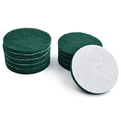 Image of Vesaneae 10 Pcs Scouring Pads Cleaning Kit,150mm Polishing Pads,Abrasive Buffing Pads,Scrub Pad Sponge,Stiff Green Scrubber Pads,Scouring Wheel for Angle Grinder