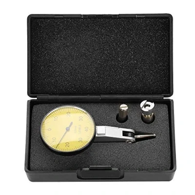 Image of Elprico Dial Test Indicator,Precision 0.01mm Metric Indicator Lever Meter Tool Kit Gage with Grey Storage Case