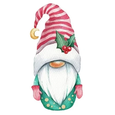 Image of 20 Napkins Christmas Gnome in Mood as Table Decoration Paper with Motif Also for Decoupage and 33 x cm