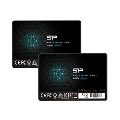Image of Silicon Power 2 Pack 512GB SSD 3D NAND A55 SLC Cache Performance Boost SATA III 2.5&quot; 7mm (0.28&quot;) Internal Solid State Drive