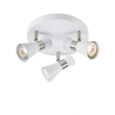 Image of Markslöjd Folie ceiling light, 3 bulb, white/steel
