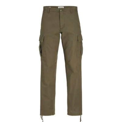 Image of Jack &amp; Jones Jpstkane Jjbarkley Cargo trousers, Men&#039;s, Size: 40x30, Olive night
