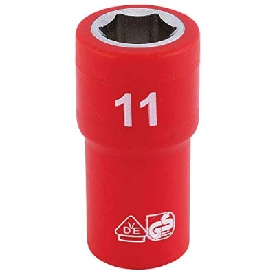 Image of Draper Fully Insulated VDE Socket, 1/4&quot; Sq. Dr., 8mm