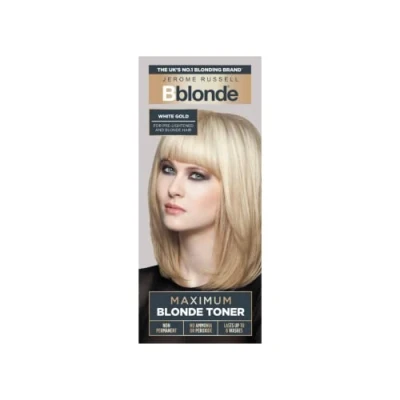 Image of Jerome Russell Bblonde White Gold Maximum Blonde Toner Non Permanent Hair for Pre Lightened &amp; Colour, Dye with No Ammonia or Peroxide, Lasts 8 Washes, 75ml