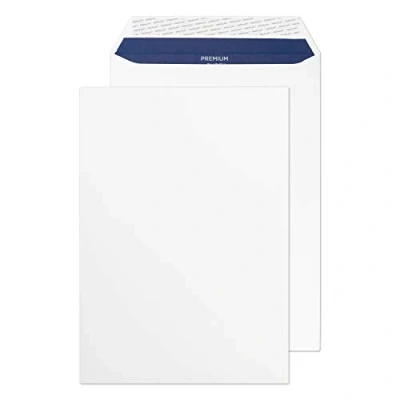 Image of Blake Pure C4 229 x 324 mm 120 gsm Recycled Peel &amp; Seal Pocket Envelopes (RP84891) Super White Wove Pack of 250